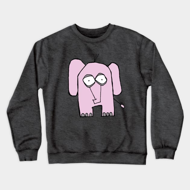 Jimi The Pink Elephant Crewneck Sweatshirt by Bollocks